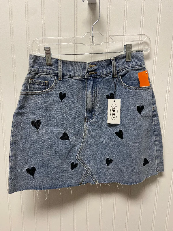 Skirt Mini & Short By Cmc In Blue Denim, Size: 4