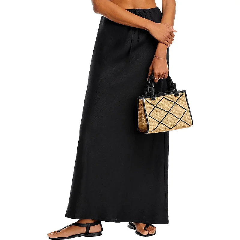 Joan Womens Drawstring Waist Maxi Maxi Skirt