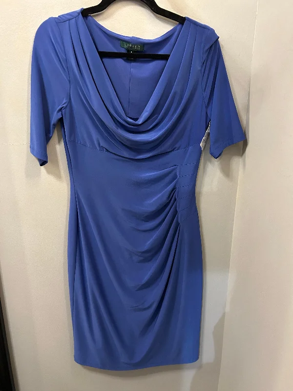 Dress Party Midi By Lauren By Ralph Lauren In Purple, Size: M