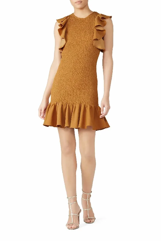 Expired Minidress In Ochre