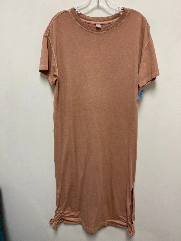 Dress Casual Midi By Old Navy In Tan, Size: M