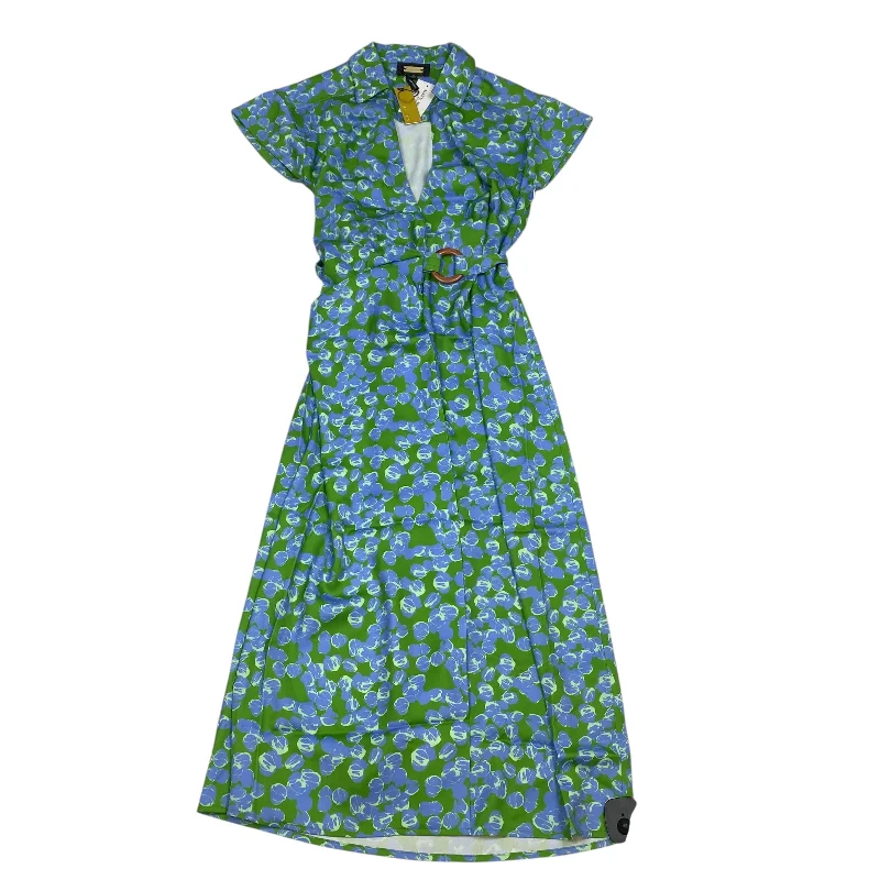 Dress Casual Midi By Alexia Admor In Blue & Green, Size: S