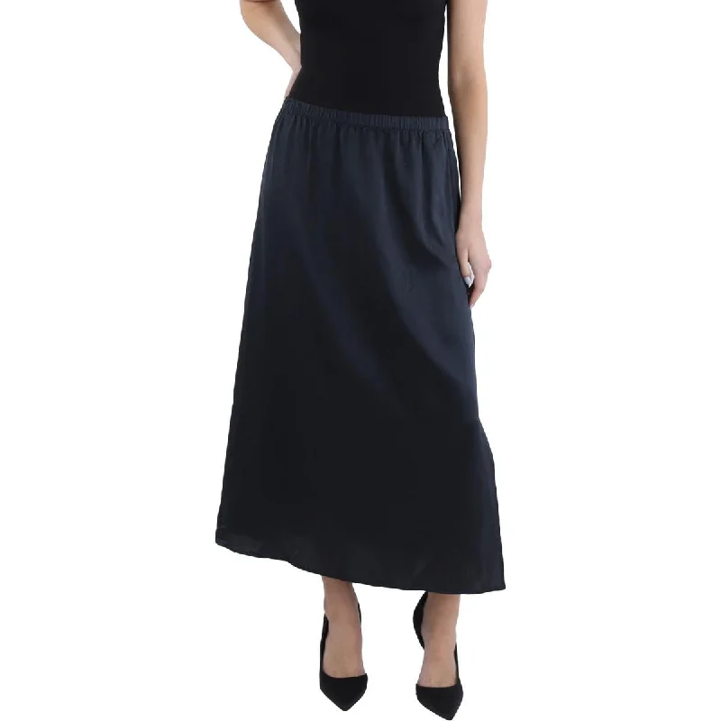 Womens Slip Skirt Back Slit Slip