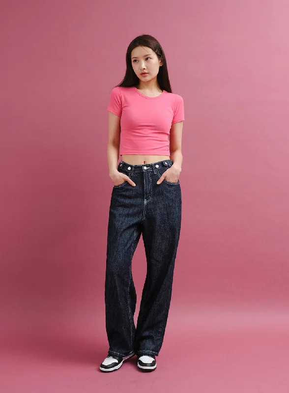 Summer Wide Leg Denim Pants CY25