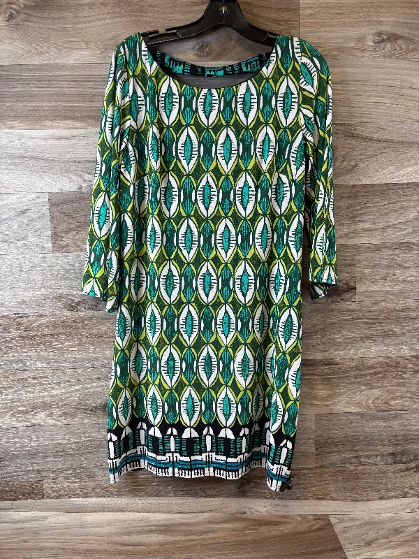 Dress Casual Midi By Laundry In Blue & Green, Size: S