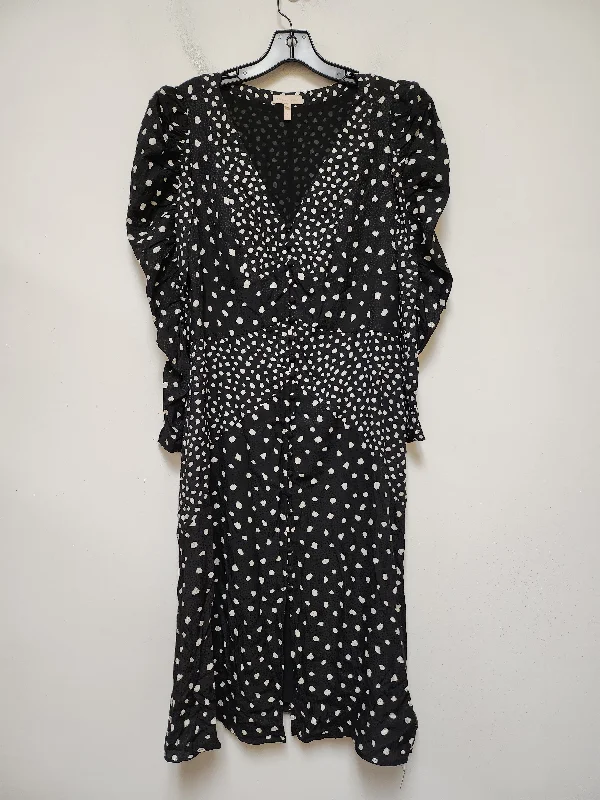 Dress Casual Midi By Rebecca Taylor In Black & White, Size: M