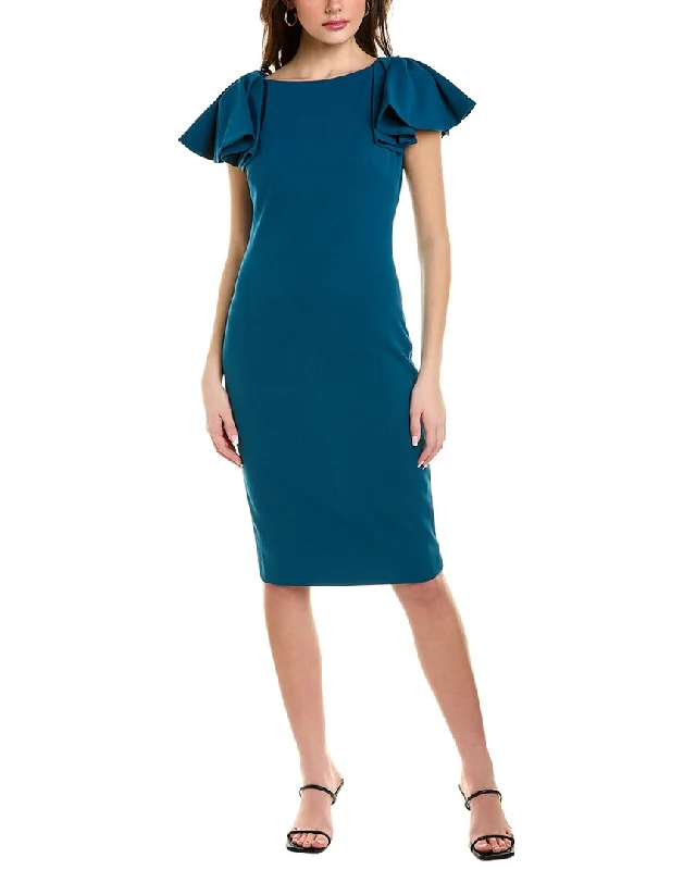 Badgley Mischka Midi Sheath Dress