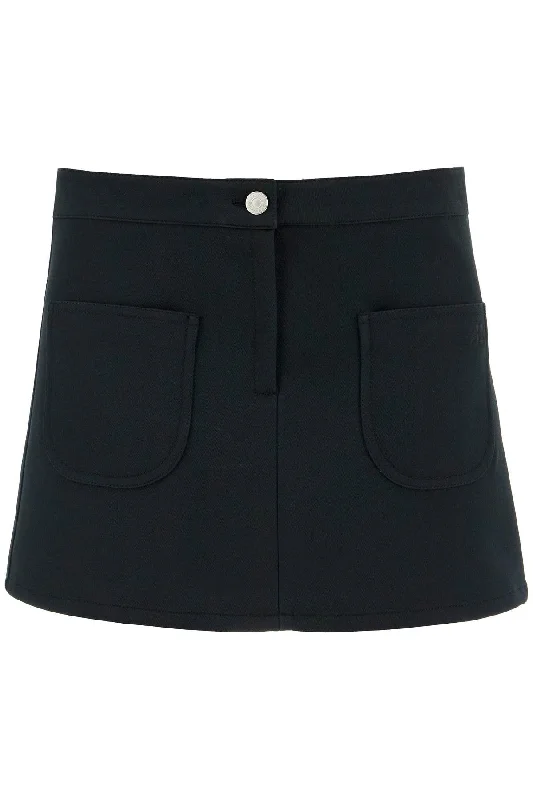 Courreges Women's 2-Pocket Twill Mini Skirt