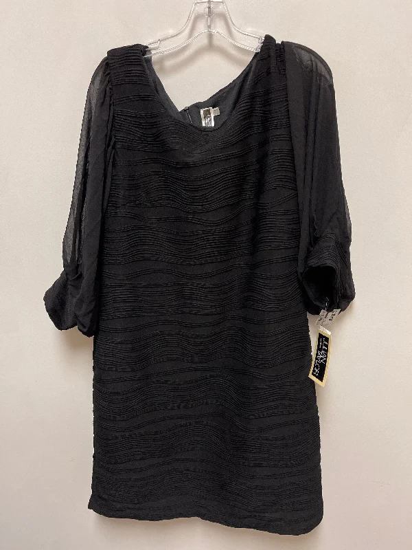 Dress Casual Midi By Julian Taylor In Black, Size: Xl