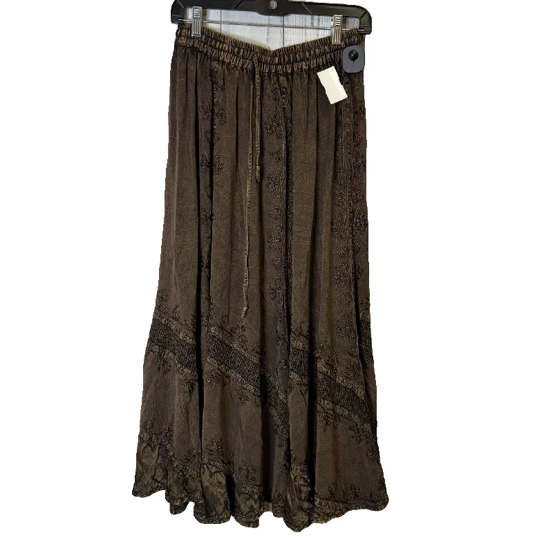 Skirt Maxi By Clothes Mentor In Brown, Size: L