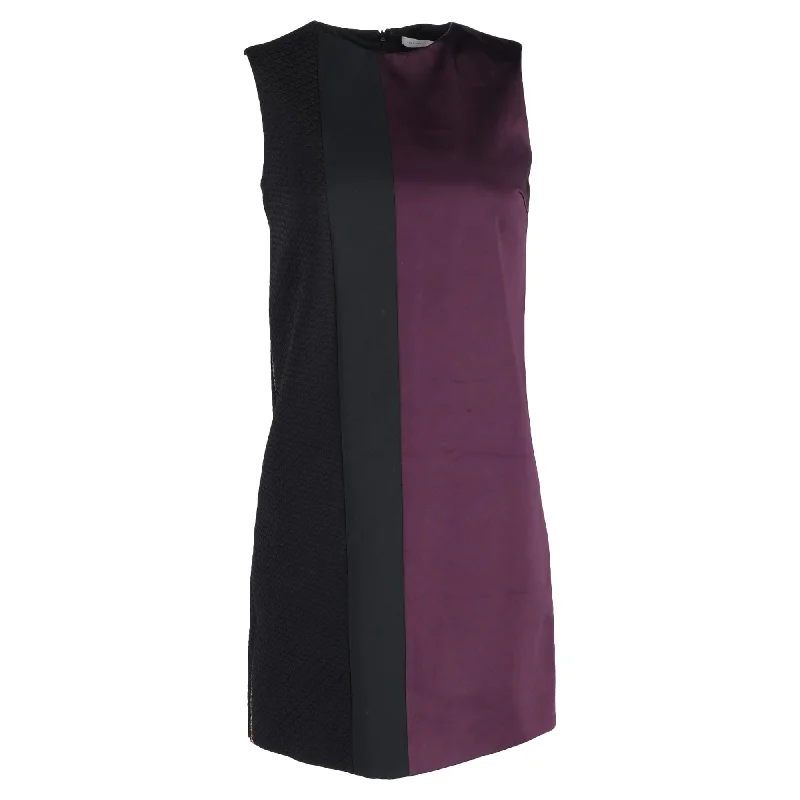 Victoria Beckham Color-Block Mini Sleeveless Dress in Multicolor Polyester