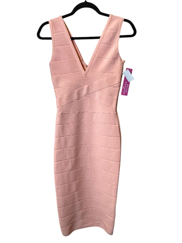 Dress Casual Midi By Bebe In Pink, Size: Xs