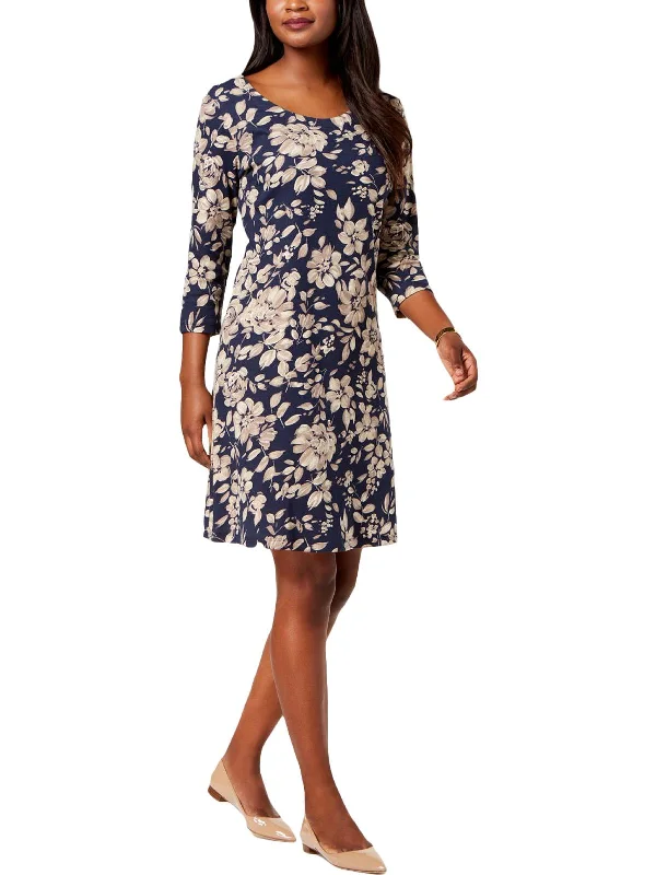 Womens Printed Midi Shirtdress