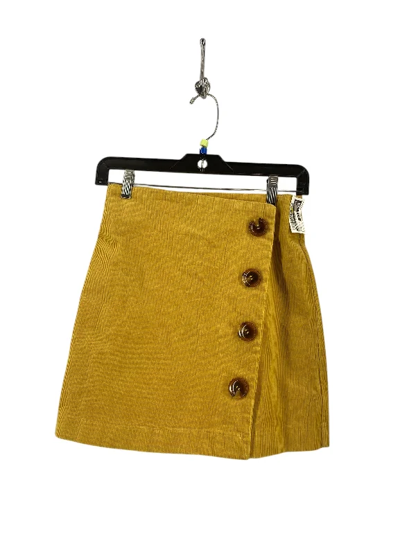 Skirt Mini & Short By Altard State In Yellow, Size: S