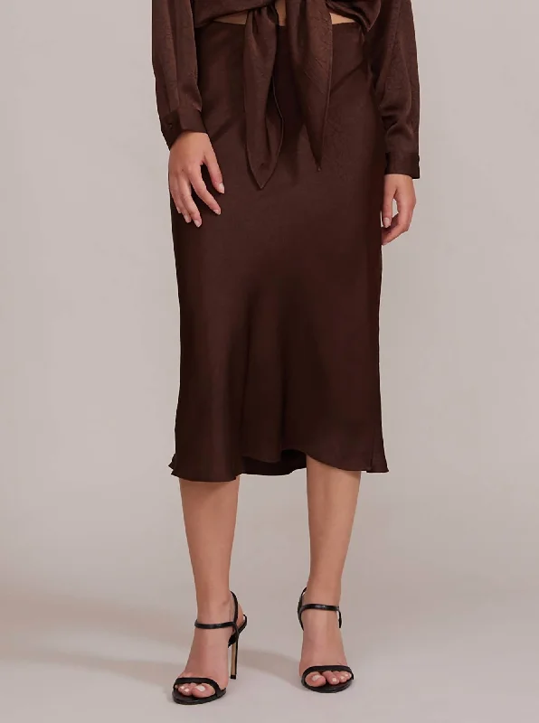 Zoie Skirt In Brown