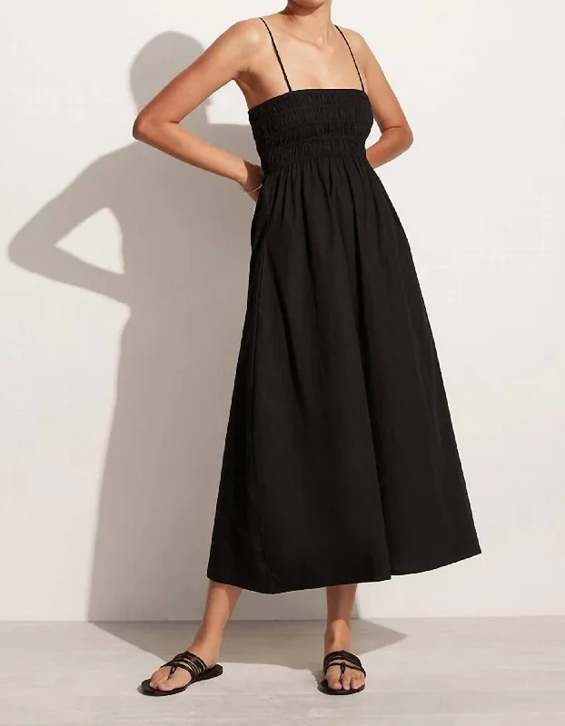 Marieka Midi Dress in Black