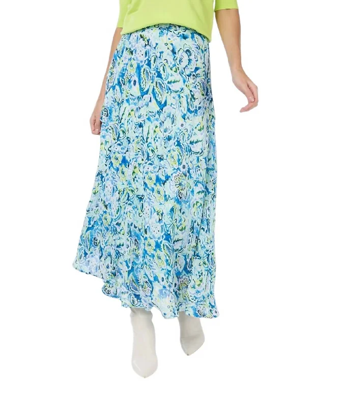 Long Bayside Flower Skirt In Print