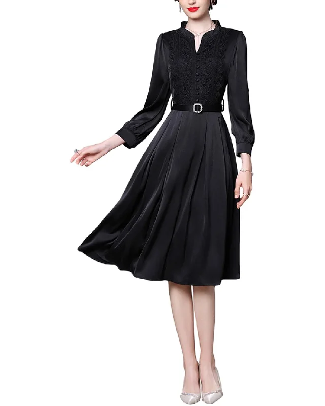 Anette 3/4-Sleeve Midi Dress