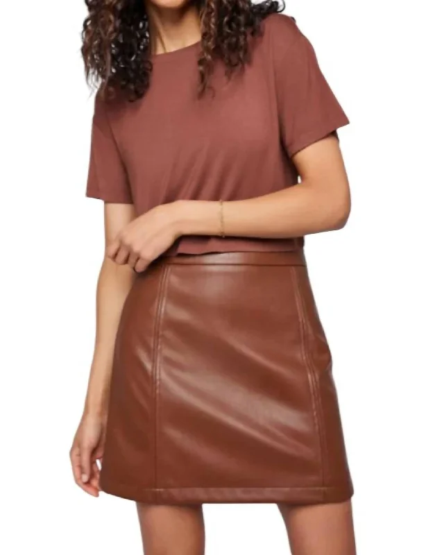 Chrissy Skirt In Cognac