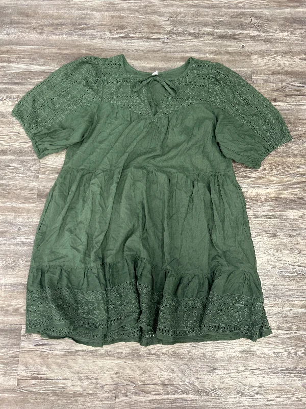 Dress Casual Midi By Old Navy In Green, Size: Xl