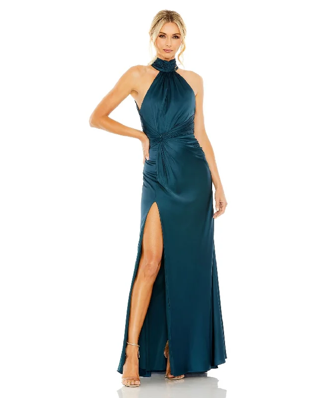 Mac Duggal 11642 Prom Formal High Halter Long Dress